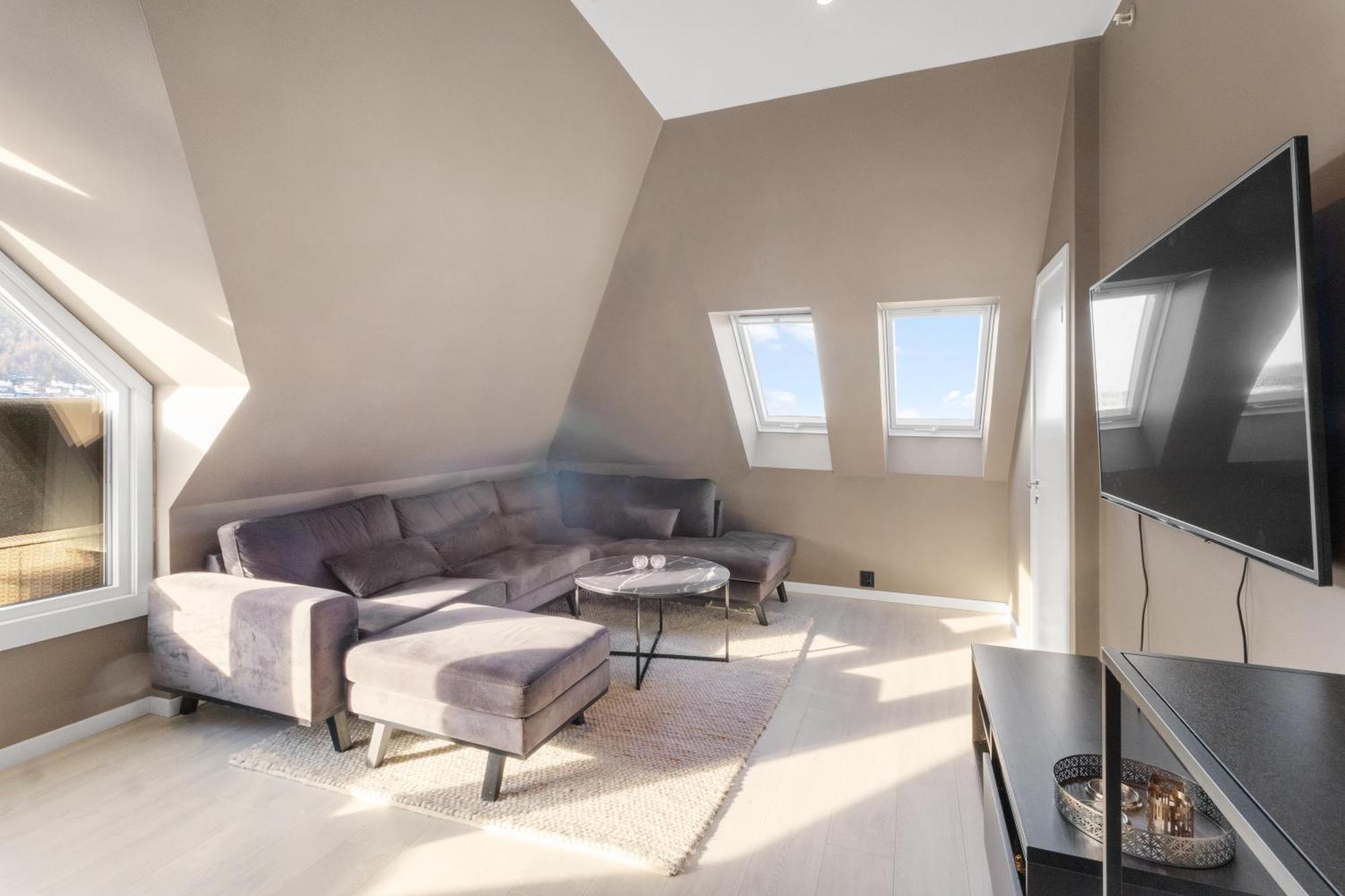 Penthouse Apartment In Берген Экстерьер фото